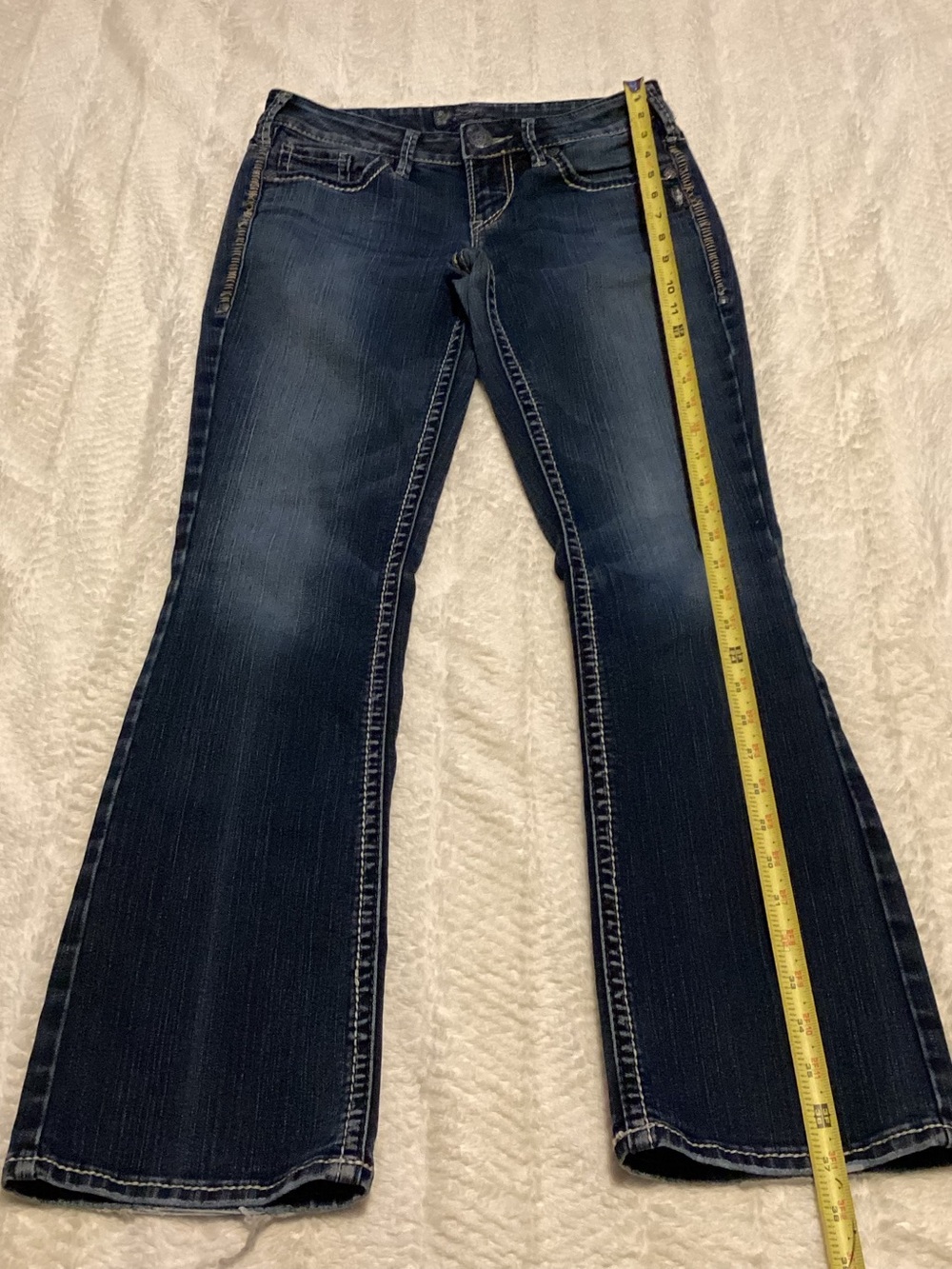 Women’s Silver Aiko Bootcut Denim Jeans Sz 26/31 Western Jeans